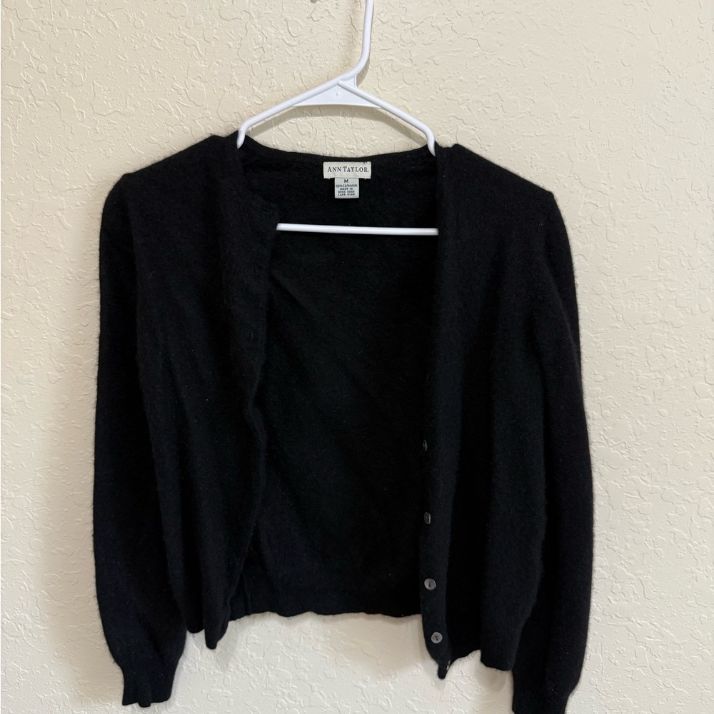 Ann Taylor Classic Black Cardigan